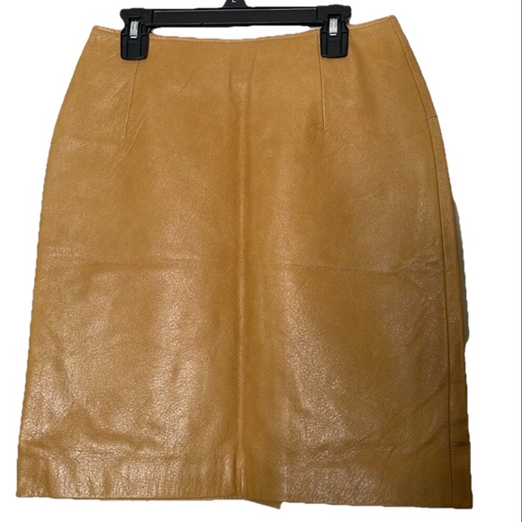 NWT Trek New York Honey Genuine Leather Mini Pencil Skirt Size 6